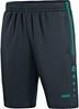 JAKO 8595 Trainingsshort Active - Antraciet/Turkoois - XXL - thumbnail
