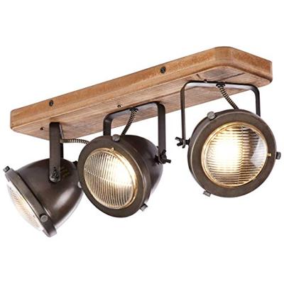 Brilliant Landelijke opbouwspotCarmen Wood 3-lichts - 72030/84