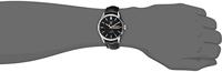 Tag Heuer Carrera automatisch zwart lederen herenhorloge met zwarte wijzerplaat WAR201CFC6266 - thumbnail
