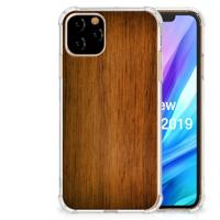 Apple iPhone 11 Pro Stevig Telefoonhoesje Donker Hout - thumbnail