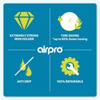 Airpro Large Strijkplank 120x42cm blauw - thumbnail