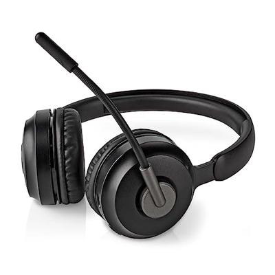 Nedis PC-Headset | On-Ear | Stereo | Bluetooth | Inklapbare Microfoon | Zwart - CHSTB310BK - thumbnail