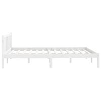 Bedframe massief grenenhout wit 120x200 cm - thumbnail