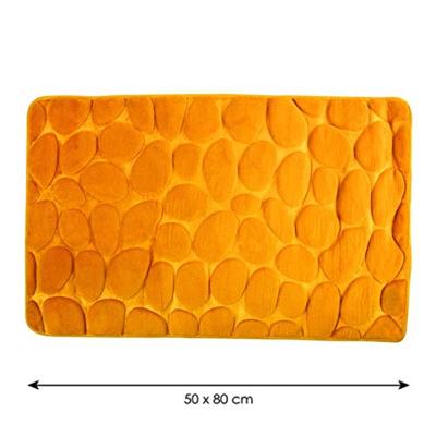 MSV Badkamerkleedje|badmat - kiezel - vloer - saffraan geel - 50x80 cm MSV Badkamerkleedje|badmat - kiezel - vloer - saffraan geel - 50x80 cm