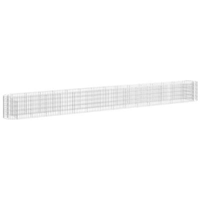 Gabion plantenbak verhoogd 540x50x50 cm gegalvaniseerd ijzer