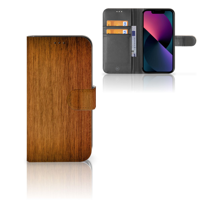 Apple iPhone 13 | Book Style Case | Donker Hout - thumbnail