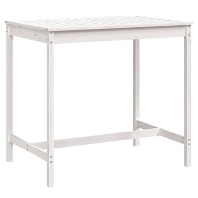 Tuintafel 121x82,5x110 cm massief grenenhout wit