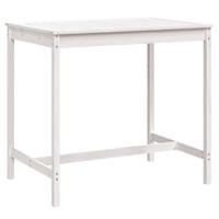 Tuintafel 121x82,5x110 cm massief grenenhout wit - thumbnail