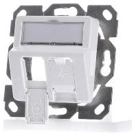 Telegärtner 100021417 Netwerkdoos Inbouw (in muur) Inzet met centraalstuk Zonder connectoren 2 poorten Alpine-wit - thumbnail
