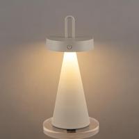 Draadloze Oplaadbare LED Tafellamp - Binnen & Buiten - Dimbaar - ø12.8 x 29 cm - Warmwit licht - 3000mAh - Grijs - thumbnail
