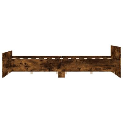 Bedframe met hoofd- en voeteneinde gerookt eiken 120x200 cm - thumbnail
