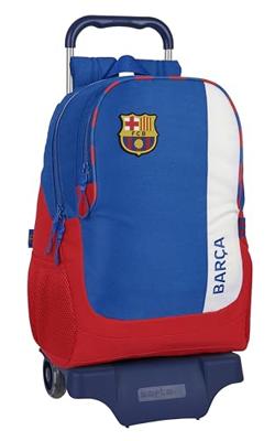 Schoolrugzak met Wielen F.C. Barcelona Blauw Kastanjebruin 32 x 44 x 16 cm
