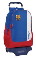 Schoolrugzak met Wielen F.C. Barcelona Blauw Kastanjebruin 32 x 44 x 16 cm - thumbnail
