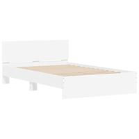 Bedframe met hoofdeinde en LED wit 140x200 cm - thumbnail