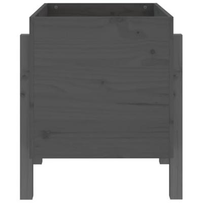 Plantenbak 62x50x57 cm massief grenenhout grijs