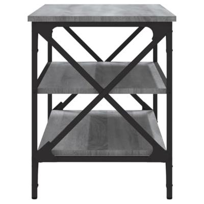 Tv-meubel 80x40x50 cm bewerkt hout grijs sonoma eikenkleurig