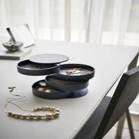 Creatieve multi-Storey Desktop sieraden opbergdoos beschermende case (zwart) - thumbnail
