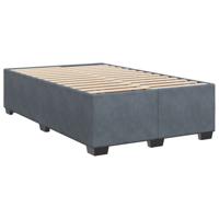 Boxspring met matras fluweel donkergrijs 120x200 cm - thumbnail