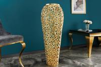 Filigraan design XXL vaas ABSTRACT BLAD 90cm goud handgemaakt - 43220 - thumbnail
