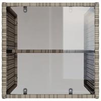 4-delige Loungeset met kussens poly rattan grijs - thumbnail