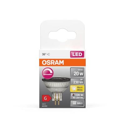 OSRAM HOMELIGHTING 4058075796690 LED-lamp Energielabel G (A - G) GU5.3 3.4 W = 20 W Warmwit (Ø x h) 49 mm x 44 mm 1 stuk(s)