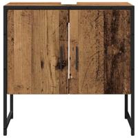 Badkamermeubelset 2 pcs Bruin 60 x 33 x 60 cm Bewerkt hout - thumbnail