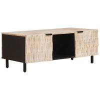 Salontafel Wit 100 x 54 x 40 cm Massief Mango Hout - thumbnail