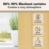 VidaXL Zwart-out gordijnen met ringen 2 pcs beige 245 x 140 cm - thumbnail