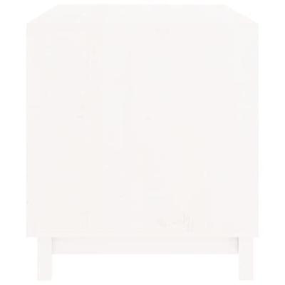 Hondenhok 90x60x67 cm massief grenenhout wit
