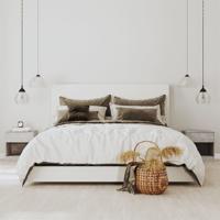 Nachtkastjes met lade 2 st betongrijs - thumbnail