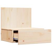 Wandbevestigde nachttafel met lade Bruin 42 x 32,5 x 40 cm - thumbnail