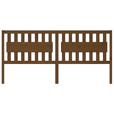 Hoofdbord 205,5x4x100 cm massief grenenhout honingbruin