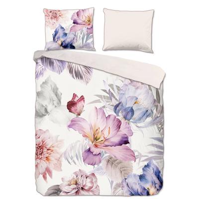 Descanso Dekbedovertrek "bloemen" - Multi - (200x200/220 cm) - Biologisch Katoen satijn