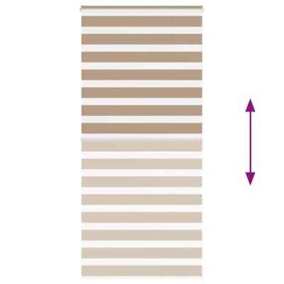 Zebra Blind 95x200 cm stofbreedte 90,9 cm polyester zandbruin