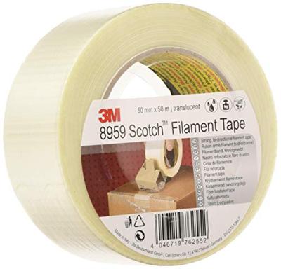 Scotch 8959 5856464 Filament-tape Transparant (l x b) 50 m x 50 mm 1 stuk(s) Scotch 8959 5856464 Filament-tape Transparant (l x b) 50 m x 50 mm 1 stuk(s)