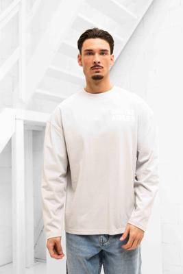 Croyez Sprayed Atelier Longsleeve T-Shirt Heren Lichtgrijs - Maat XS - Kleur: LichtgrijsWit | Soccerfanshop