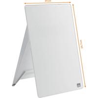 nobo Glazen notitiebord Diamond Glass Desktop (b x h) 216 mm x 297 mm Stralend wit Incl. tafelstandaard, Incl. boardmarker - thumbnail