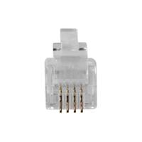ACT TD102 RJ10 (4P/4C) Modulaire Connector voor Platte Kabel - 25 stuks - thumbnail
