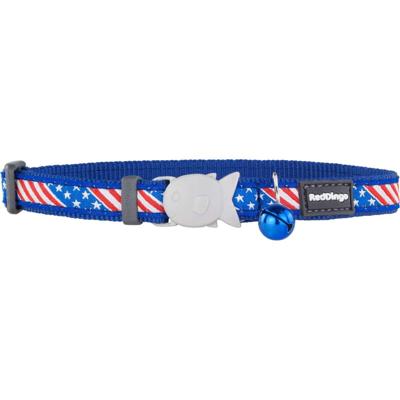 Hondenhalsband Red Dingo STYLE US FLAG 31-47 cm Hondenhalsband Red Dingo STYLE US FLAG 31-47 cm