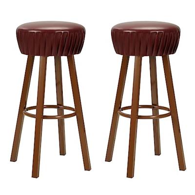 VidaXL Barstoelen 2 st kunstleer bruin VidaXL Barstoelen 2 st kunstleer bruin