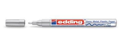 Edding Lakmarker | zilver | streepbreedte 1-2 mm ronde punt | 10 stuks - 4-751054 4-751054