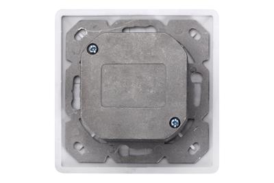DIGITUS Cat-6A-aansluitdoos - 2-poorts RJ45 - netwerkaansluiting op het oppervlak - verticale voeding - klaar voor ontwerp - puur wit