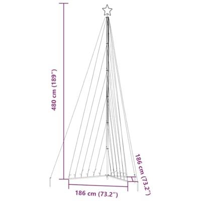 VidaXL Led-kerstboom 789 leds koud wit 476 cm
