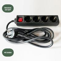 Stekkerdoos BRASQ 3 voudig 3 meter zwart - thumbnail