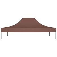VidaXL Partytentdak 270 g/m² 4x3 m bruin - thumbnail