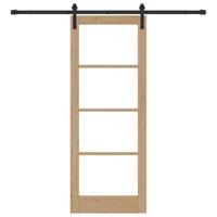 Schuifdeur ORKDAL Bruin 78 x 202 cm Massief grenenhout - thumbnail