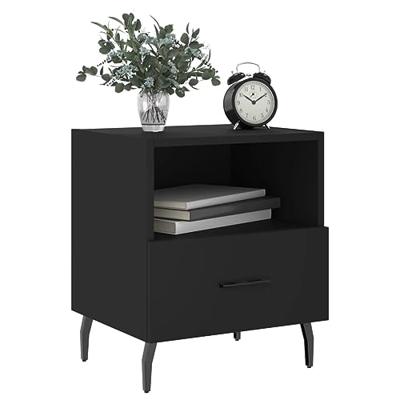 Nachtkastjes 2 st 40x35x47,5 cm bewerkt hout zwart