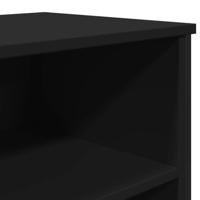 Dressoir 101x35,5x74,5 cm bewerkt hout zwart - thumbnail