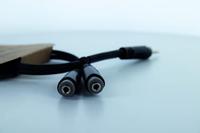 Cordial 14883 Jackplug Audio Y-adapter [1x Jackplug male 3,5 mm - 2x Jackplug female 3,5 mm] 0.30 m Zwart PVC-mantel, Tweelingkabel - thumbnail