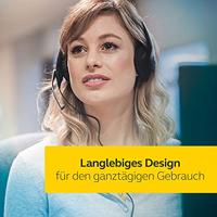 Jabra Biz 1500 QD On-ear stereo headset met snelkoppeling, kabelhoofdtelefoon met ruisonderdrukkende microfoon en volumepuntbescherming voor tafeltelefoons - thumbnail